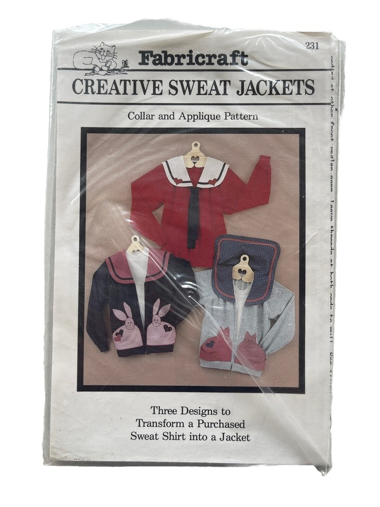 Frabricraft Craft Pattern #231 “CREATIVE SWEAT JACKETS” Uncut