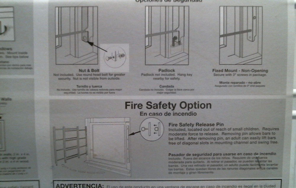 John Sterling Corp. Window Security Guard (1136) FS