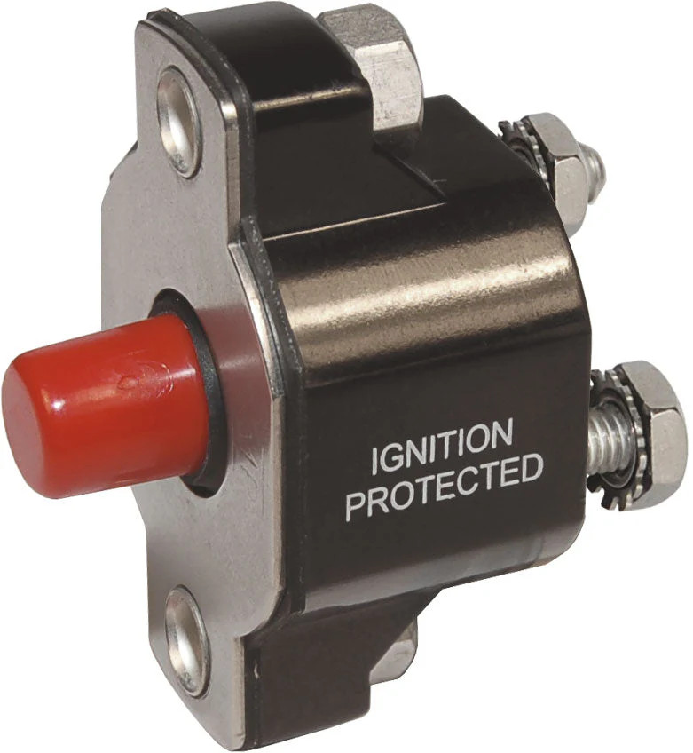 Blue Sea Circuit Breaker Red Push Button 50A
