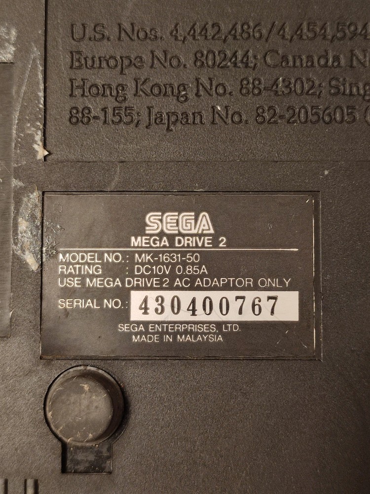 Sega Mega Drive 2 16-Bit Console - Vintage Used System