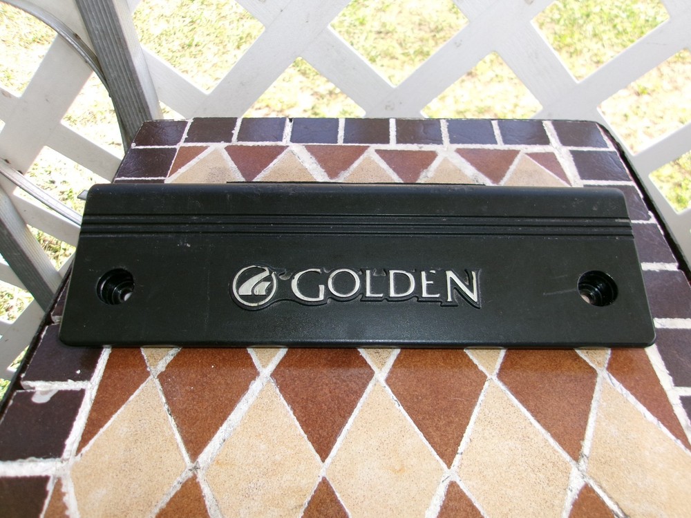 Golden Lite Rider Rear Rectangular Logo Cap 9x3. #6224