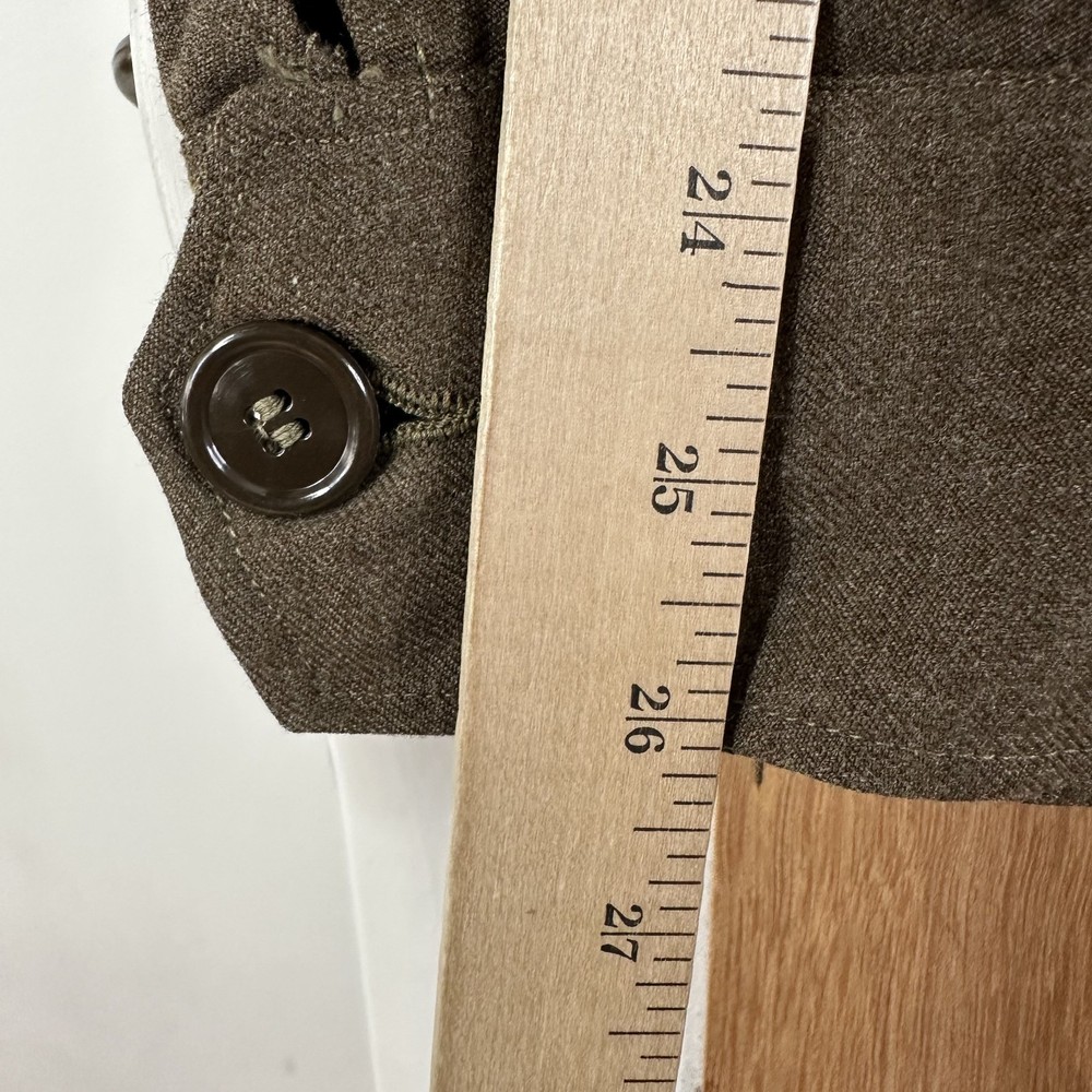 VINTAGE WW2 Jacket 40L Olive Green Field 5 Button Wool Shoulder Patch 1940s