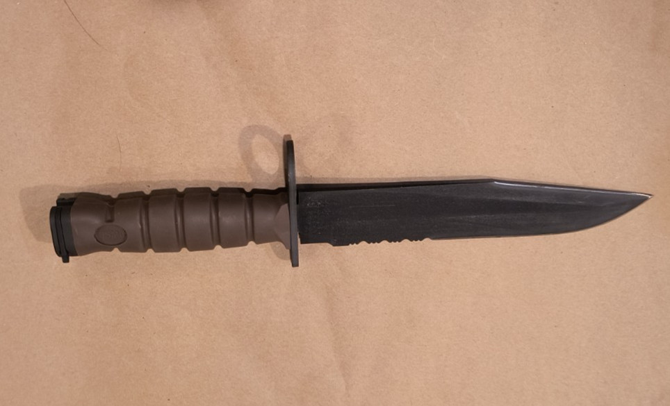 Vintage OKC3S Knife USMC Marine Corps Bayonet Ontario Knife Co & MOLLE Sheath