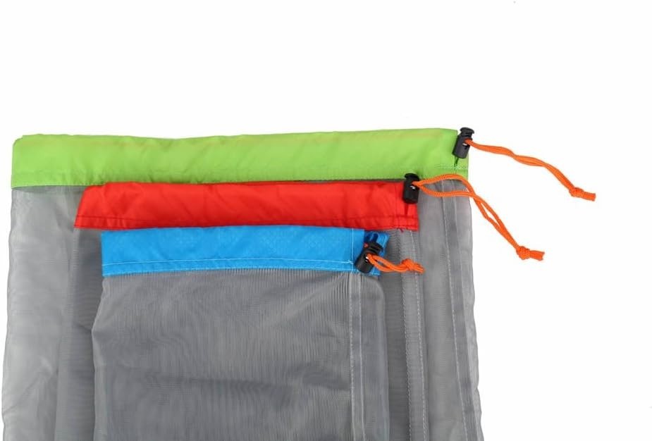 Lightweight See-through Mesh Stuff Sack Ditty Bags, Nylon Drawstring Storage ...