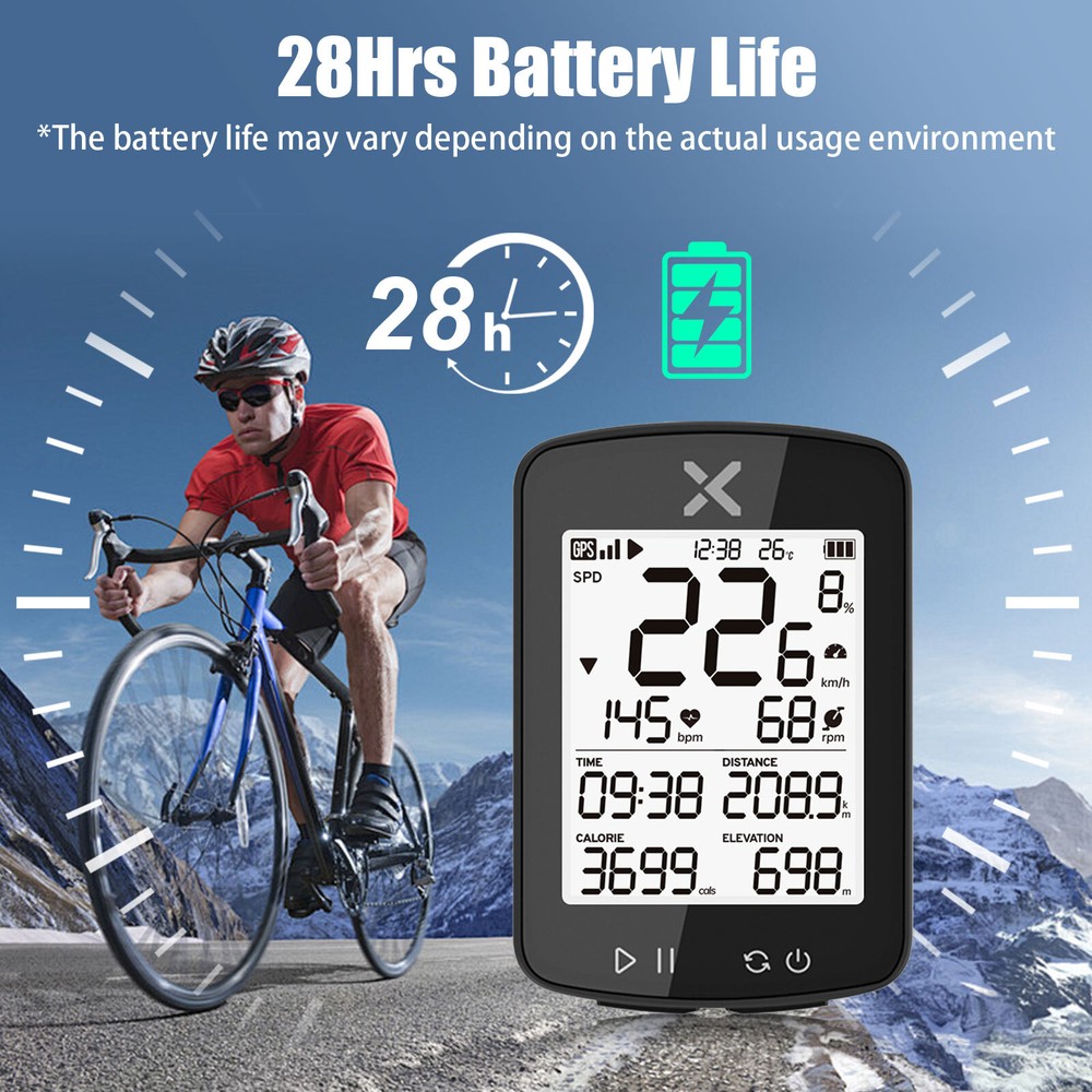 Wireless Mini GPS Bike Computer Cycle Digital Speedometer Odometer Waterproof US