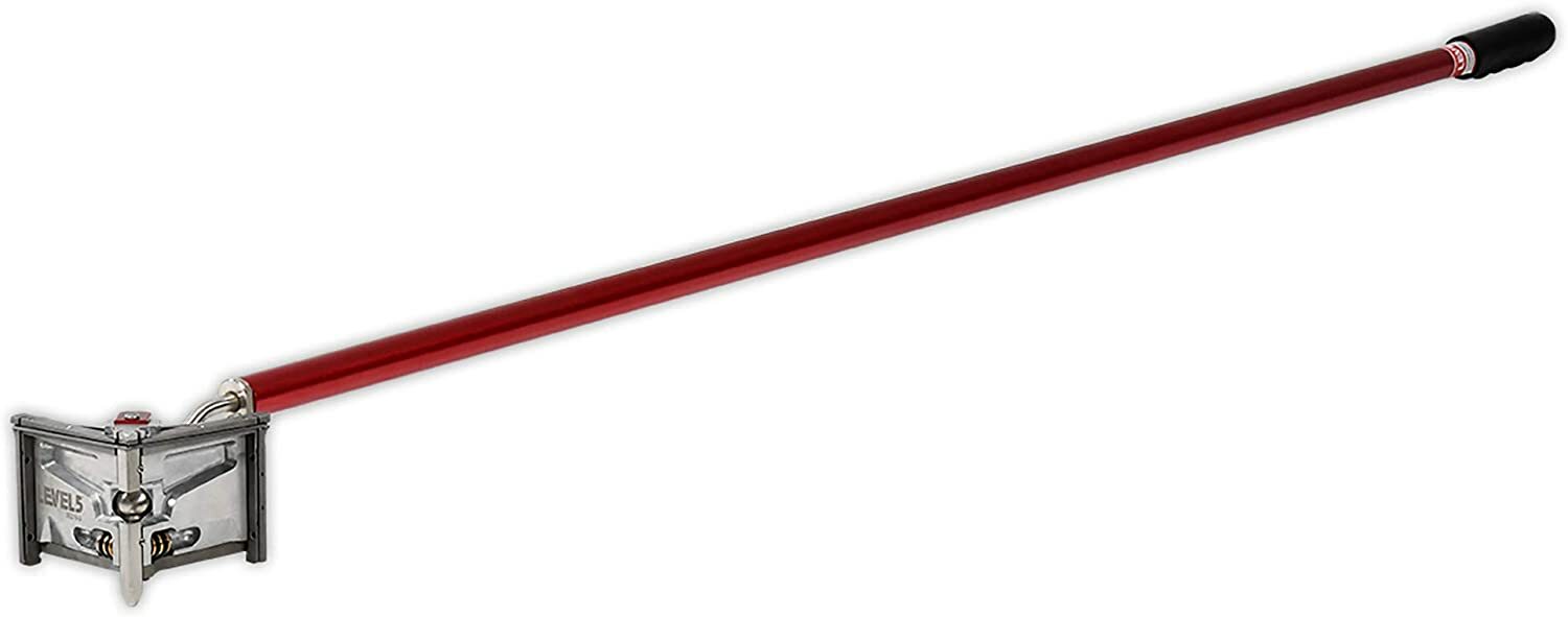 LEVEL5 Drywall Tools - 3.5" Corner Finisher (Angle Head) + 54" Handle | 4-534
