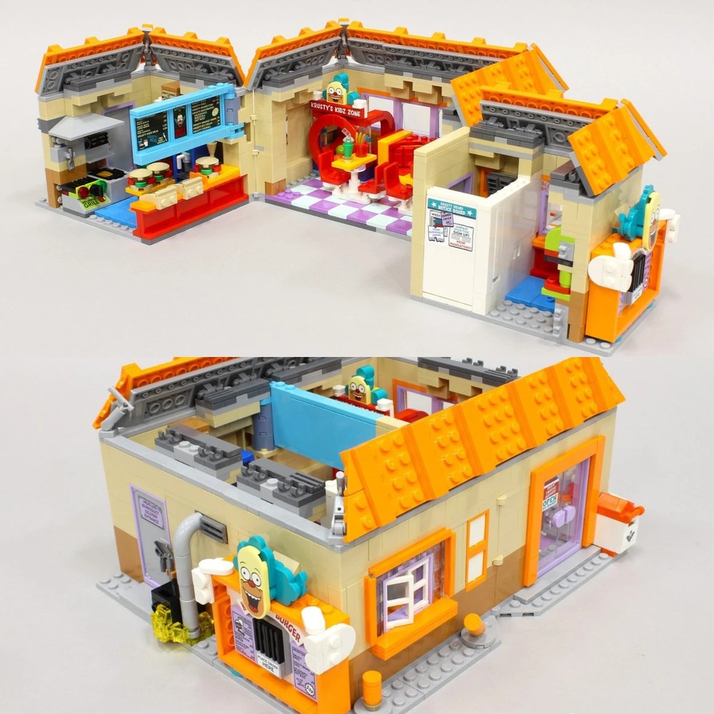 New 10352 The Krusty Burger Restaurants Building Blocks Set Bricks Creative