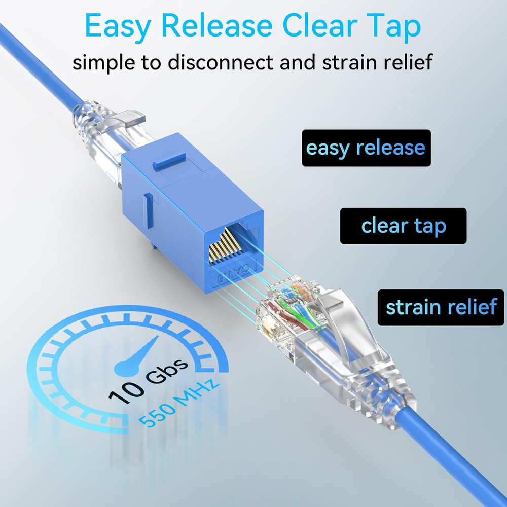 Cat6a Patch Cables Slim 0.5ft (24 Pack), Flexible Cat6 Ethernet Patch Cable 10G