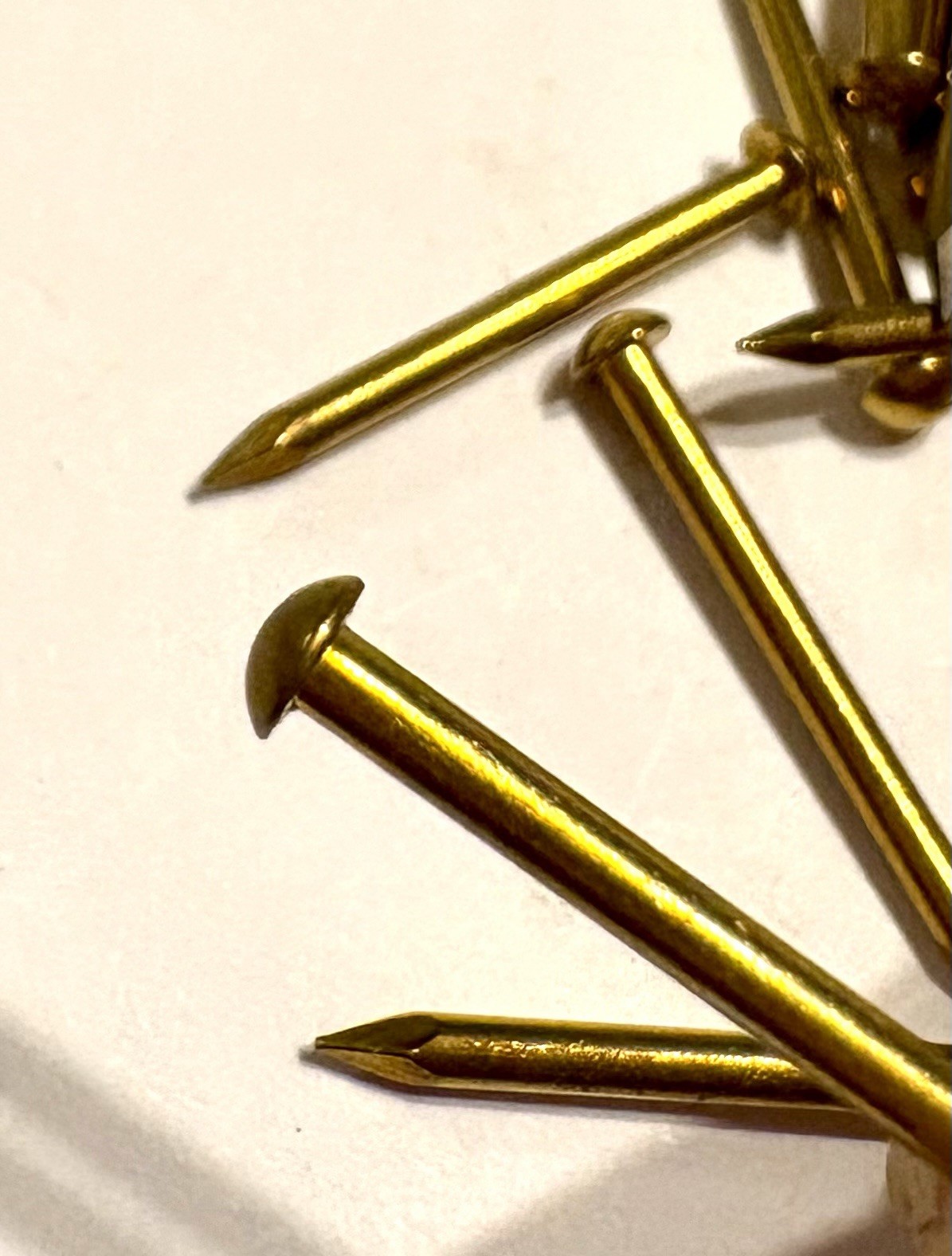 Pack of 120 Vintage Brass Brads Finish Nails Round Head ~3/4” (51/64”) Long