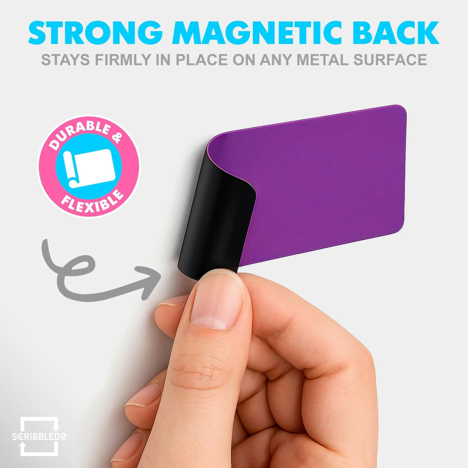 30 Pack Dry Erase Magnetic Labels 3.1” X 1.2” Reusable Writable Colorful Erasabl