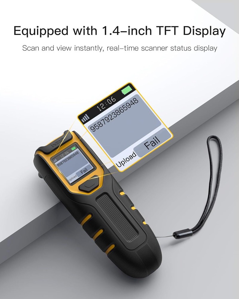 Inateck Barcode Scanner Bluetooth 1D 2D QR Code Scanner Kabellos 2.4GHz Portable