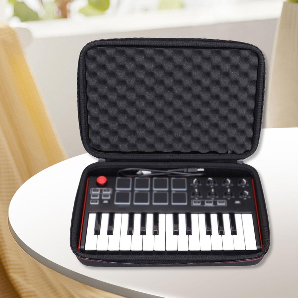 25 Key USB Keyboard Controller Case Professional Sturdy Practical Smooth Zipper