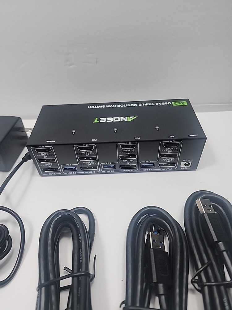 Angeet KVM Switch 3 Monitors