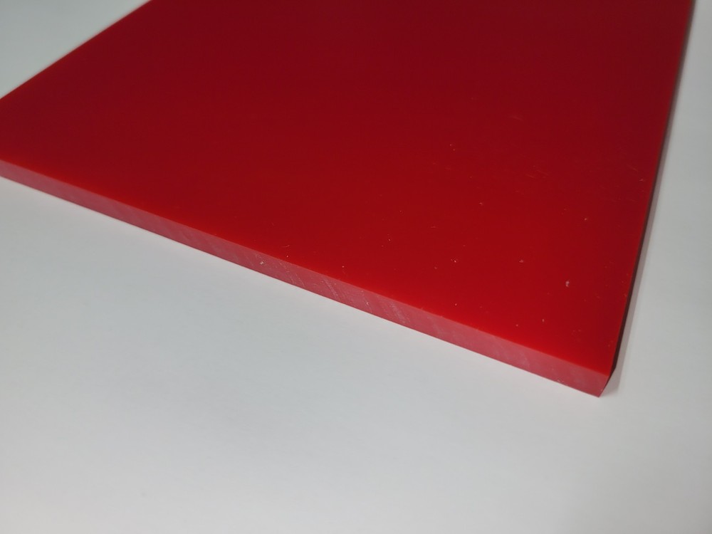 1/4" x 6" X 6" URETHANE / POLYURETHANE 95 A RED SHEET, ELASTOTUFF