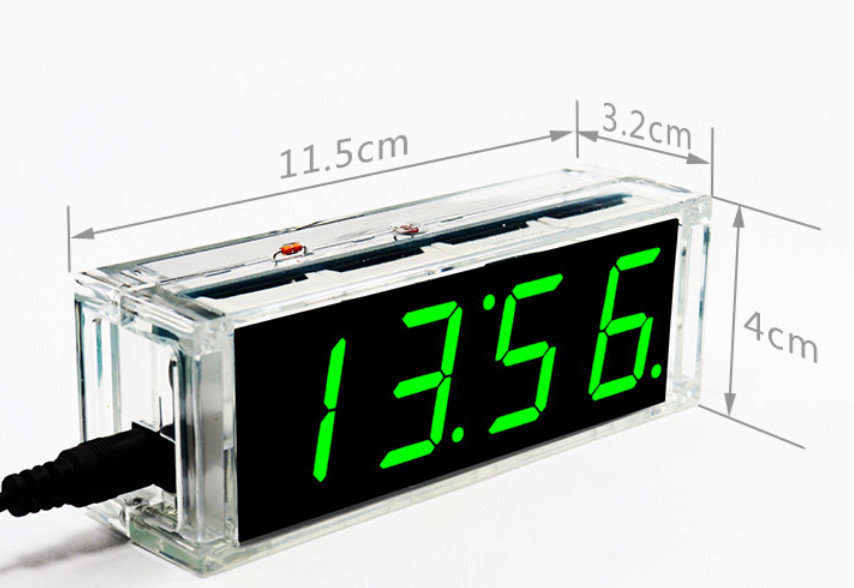 51single chip microcomputer digital clock kit light control 1 inch LED DIY parts