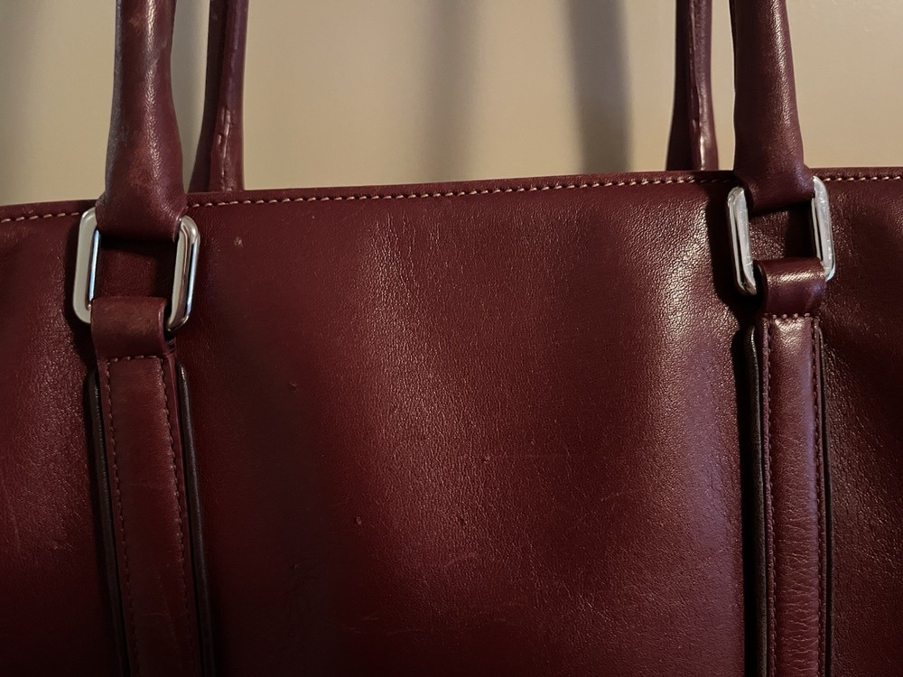 Coach Vintage Leather Maroon Briefcase. 7515