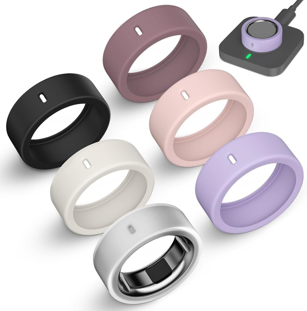 6-Pack Oura Ring Silicone Covers - Ultra-Thin, Scratch-Resistant & Waterproof