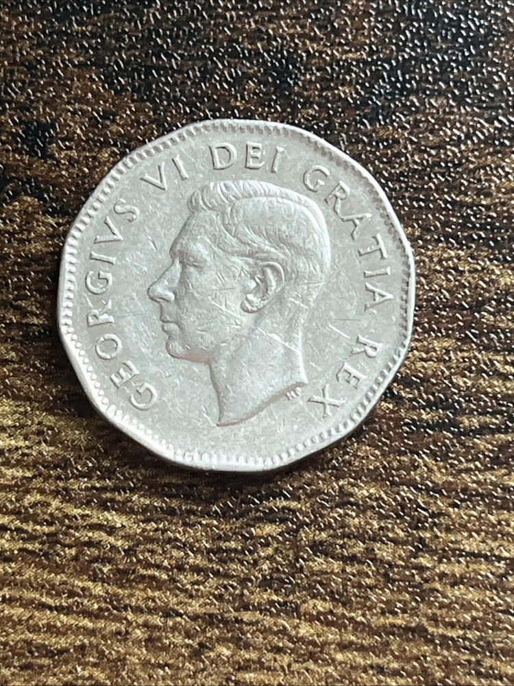 1948 Canada 5 Five Cents Actual Coin TB8024*