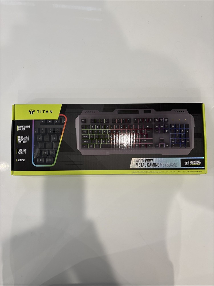 Wired LED Metal Gaming Keyboard