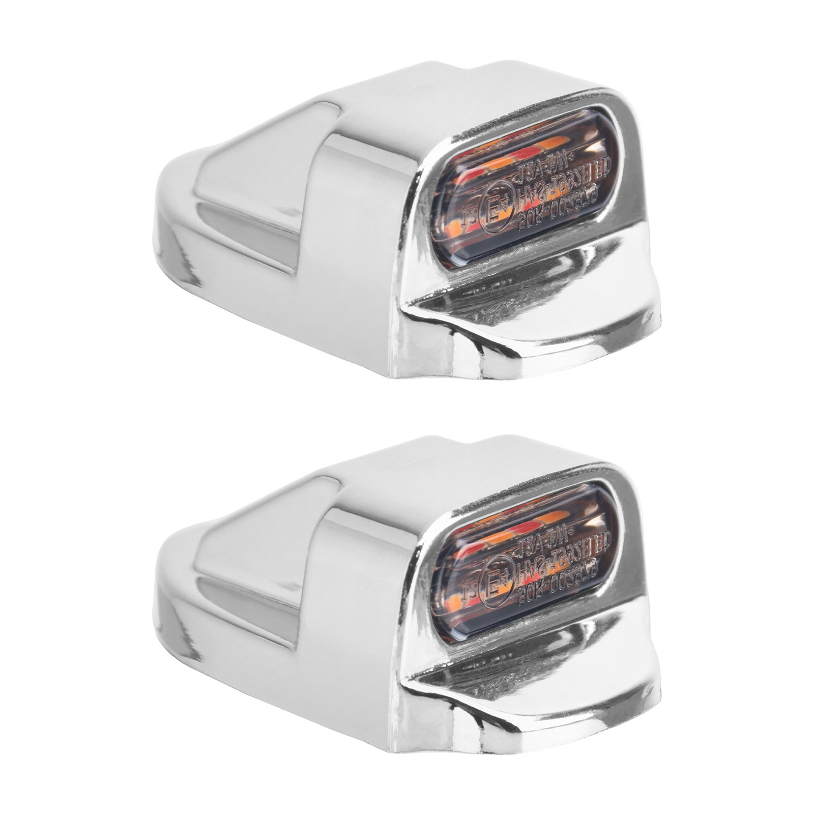 Chrome Rear Fender Strut Turn Signals LED Light For Harley Softail FXSTB 2000-25