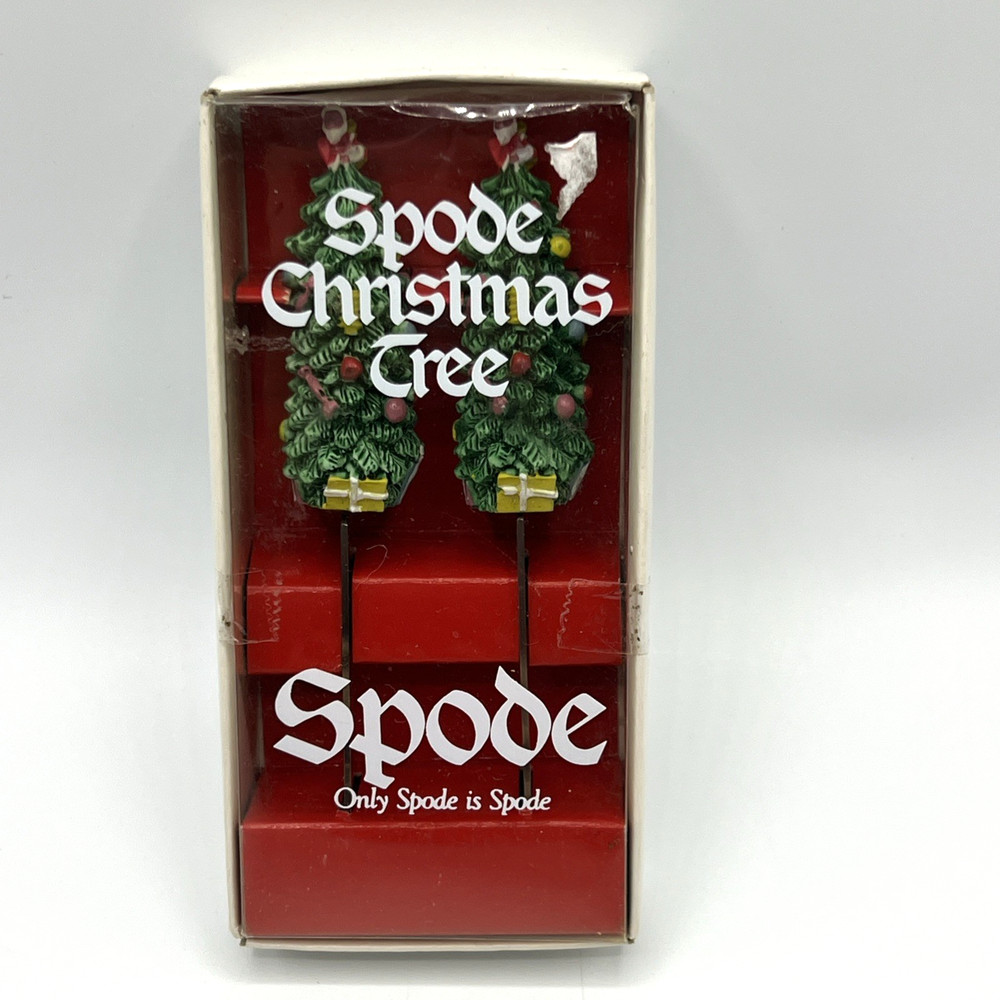 Spode Christmas Tree Canapé Spreaders Set of 2