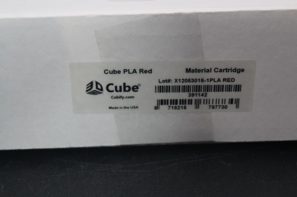 3D Systems Cube 3rd Gen Generation Cartridge PLA Red 391142