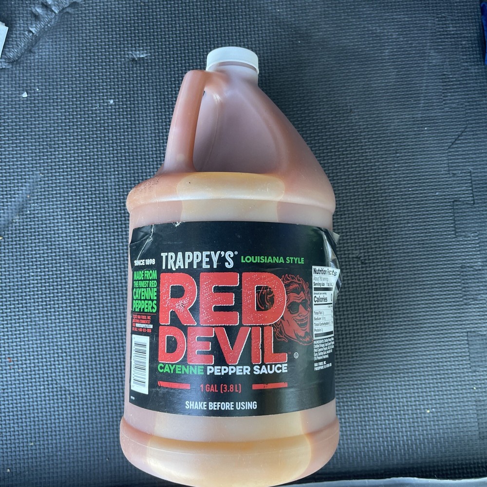 Trappey’s RED DEVIL CAYENNE PEPPER Sauce 1 gallon 64fl Oz BULK