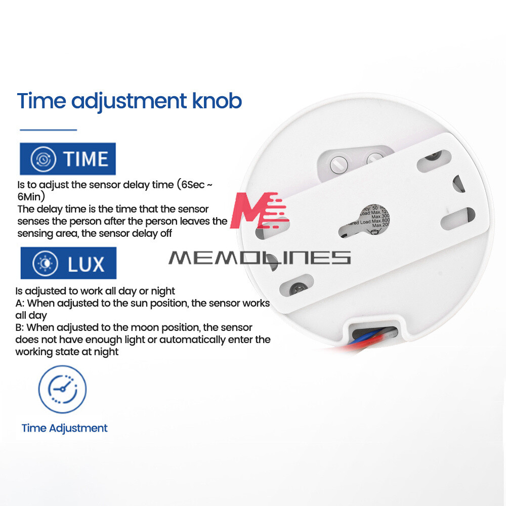 AC85-265V Infrared PIR Motion Induction Sensor Switch For LED Ceiling Light