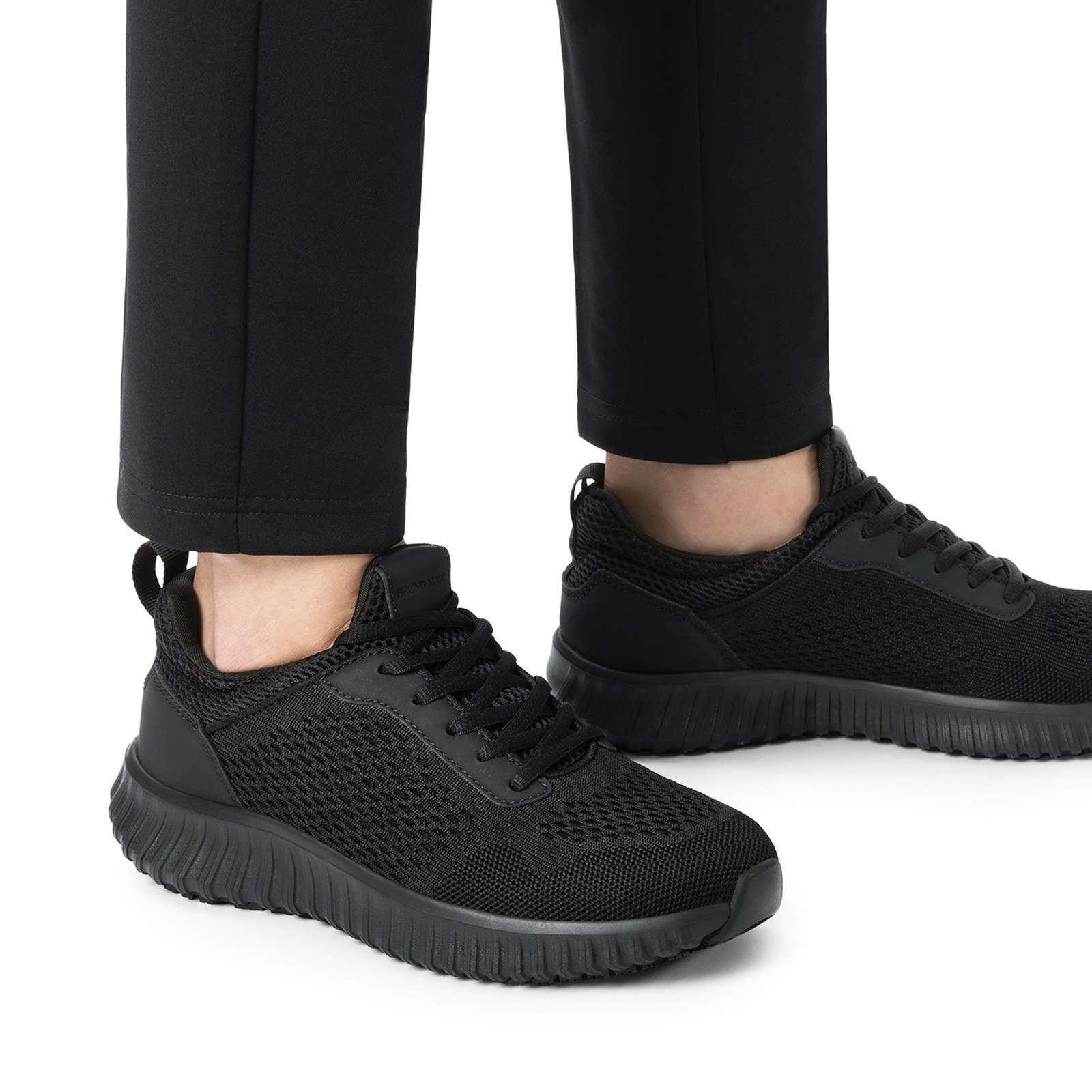 Bruno Marc Women's Non Slip Work Shoes Walking Black Kitchen Resistant Sneakers