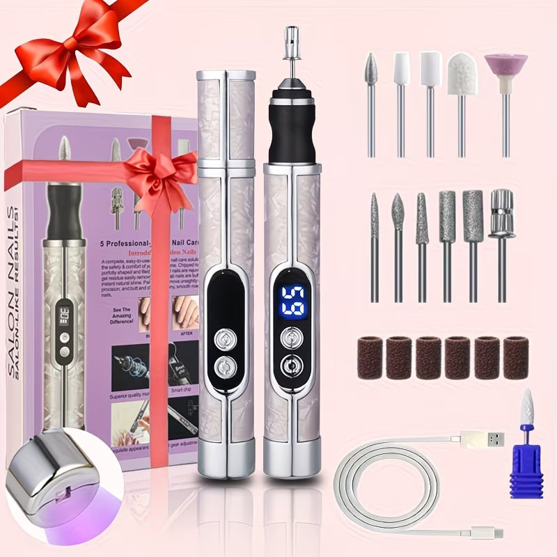 Electric Nail Grinder Drill Set. Manicure Tool Set.