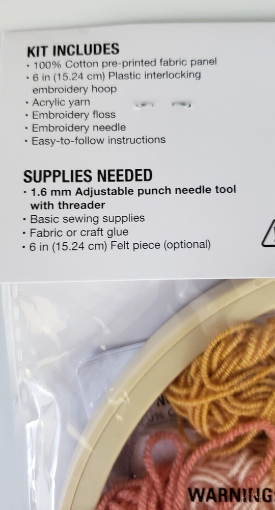 Needle Creations Punch Needle Kit “Bouquet” Finished Size: 6" - Intermediate