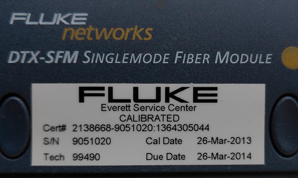 FLUKE NETWORKS DTX-SFM SINGLEMODE FIBER MODULE