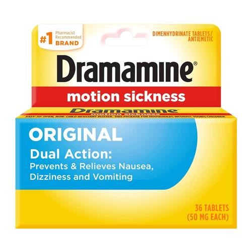 Dramamine Original Motion Sickness Relief 50mg 36 Tablets