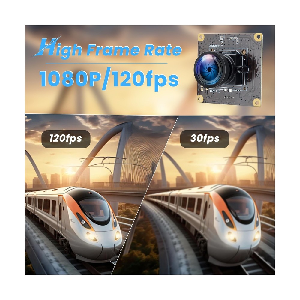 120fps USB Camera Module - 4K High Speed Golf Swing USB Camera with No Distor...