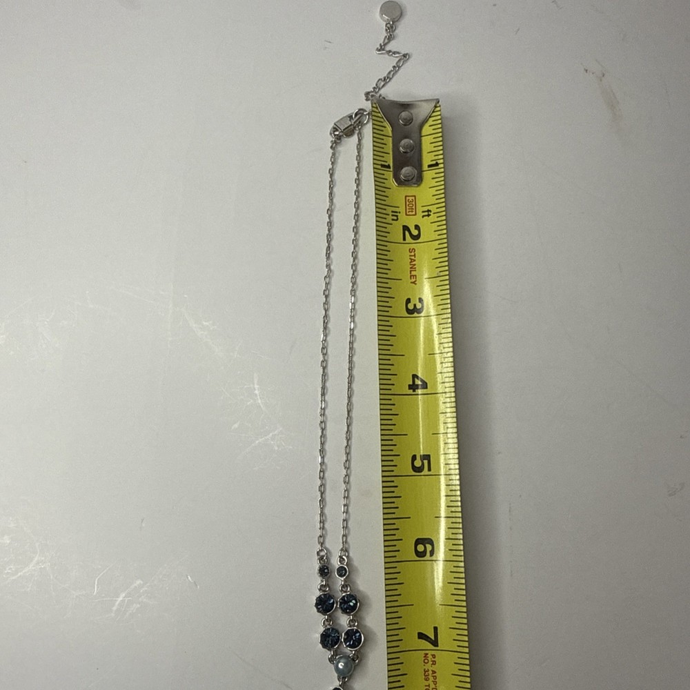 Givenchy Blue Crystal Vintage Y2K Necklace