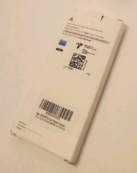 SD Card Reader for iPhone iPad Camera – Dual Slot SD & TF Memory Card Reader