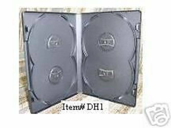 50  OVERLAP QUAD DVD CASES - DH1 - Holds 4 Discs!