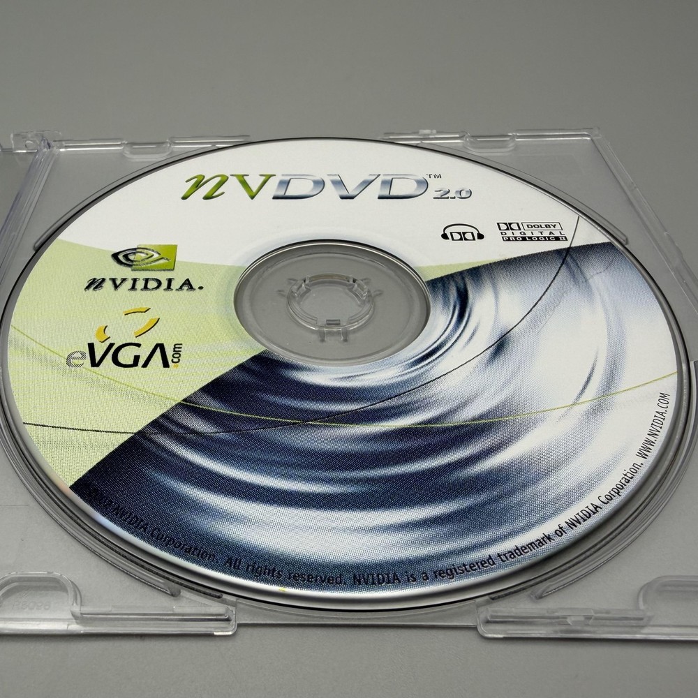 Vintage 2003 NVIDIA NVDVD 2.0 DVD Player Software CD-ROM EVGA Windows PC