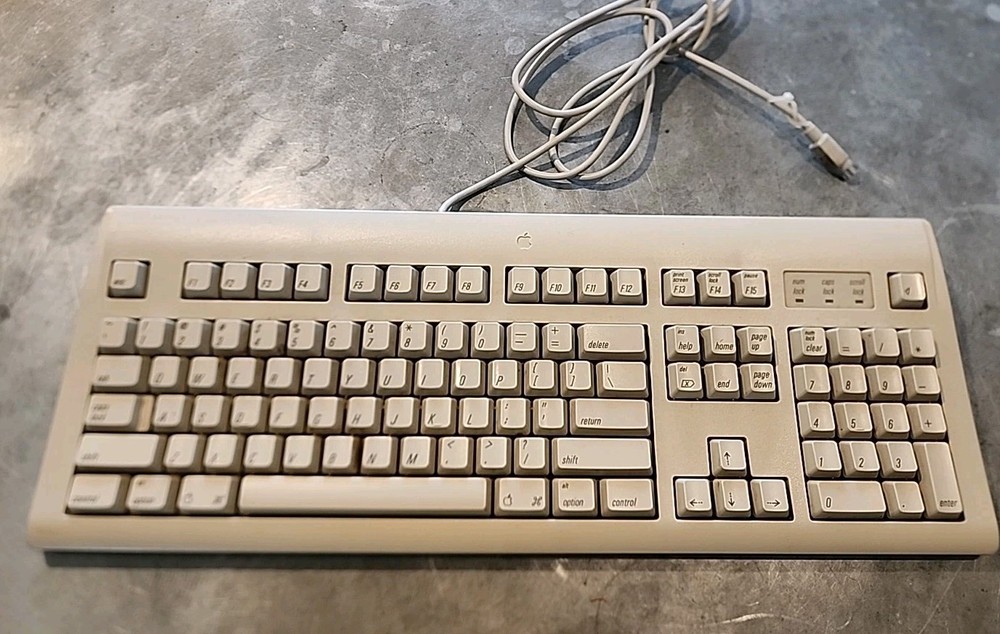 Vintage Apple Design Keyboard M2980 UnTested