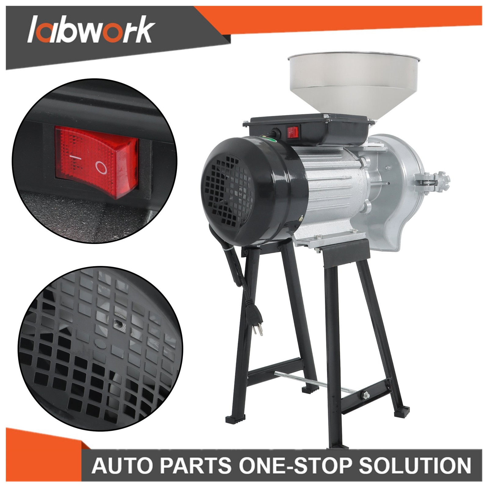 Labwork Wet & Dry Electric Grain Mill Grinder Grain Coffee Grinder Feed 3000W