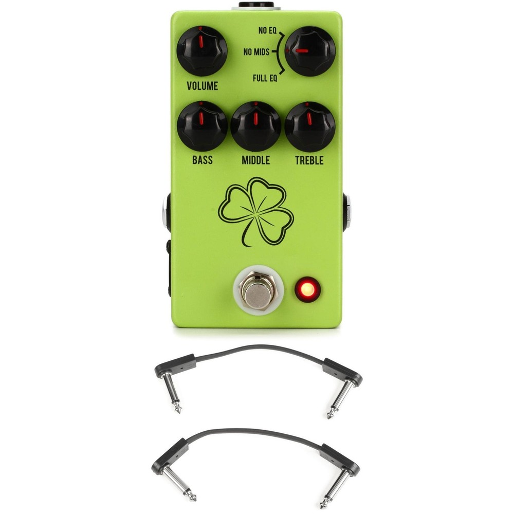 JHS The Clover Preamp Pedal with EBS Patch Cables
