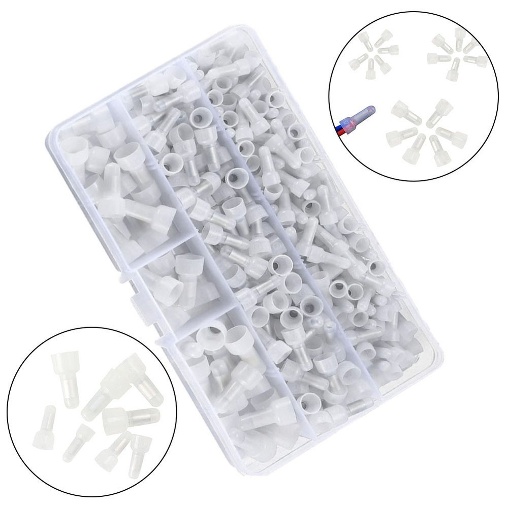 Electrical Connector Set 200 Pcs Nylon Closed End Terminals for Versatility