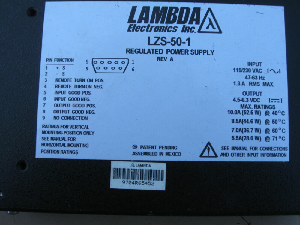 NOS Lambda Regulated Power Supply LZS-50-1
