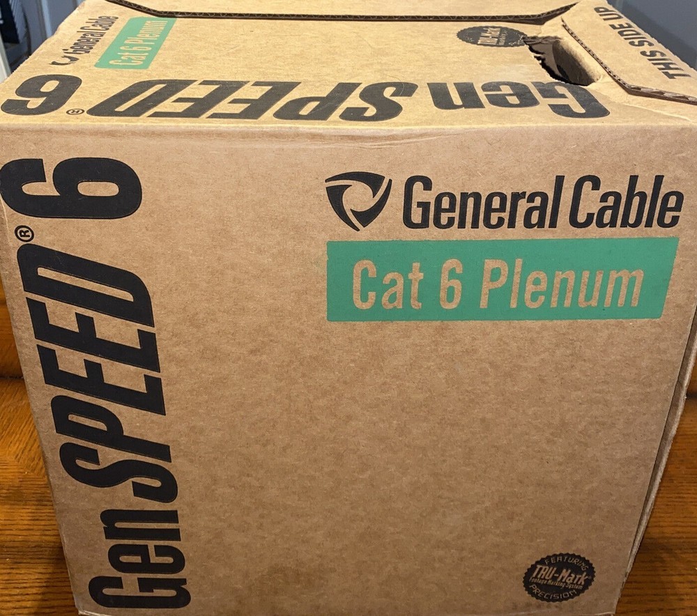 Network Plenum Ethernet CAT 6 General Cable 6P4P24-OR-P-GCC-TP-CE 742' Orange