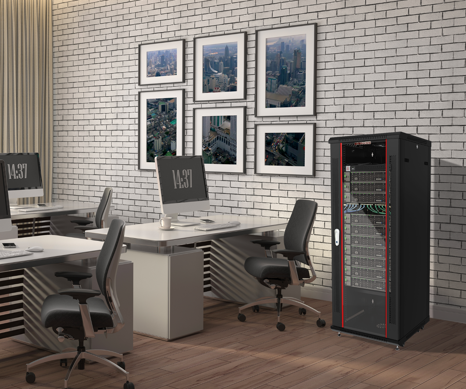 12U 35" Deep Server IT Network Enclosure Rack Cabinet FITS MOST SERVER EQUIPMENT