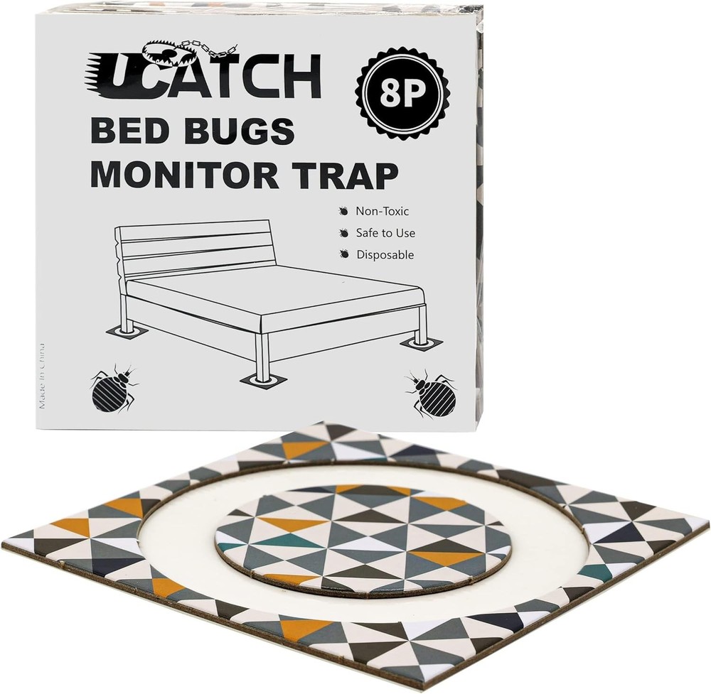 Bed Bug Interceptors for Bed Legs – 8 Pack Bed Bug Trap & Detector.