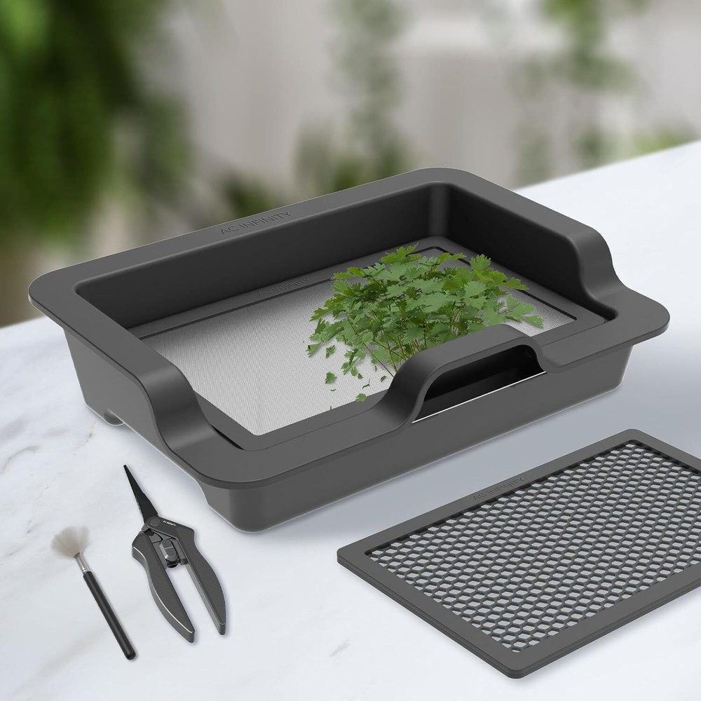 AC Infinity Large Trim Tray System 20-Inch,Interchangeable 3-Tray,2-Screen Kit..