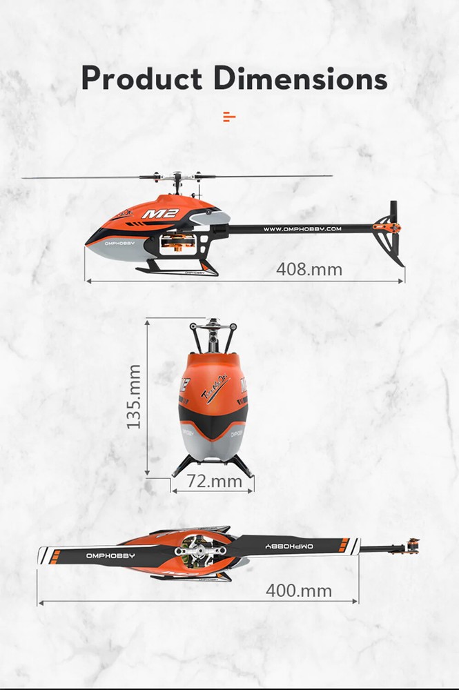 OMP Hobby M2 RC Helicopter Version V2 M2 BNF