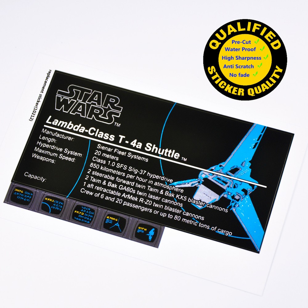 Replacement sticker for set 10212 Precut sticker