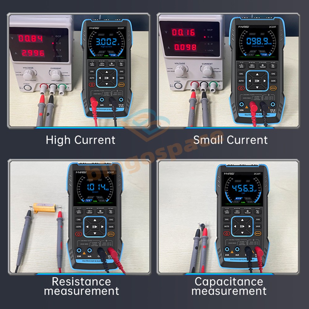 FNIRSI 2C23T Handheld Digital Oscilloscope Multimeter Function Signal Generator